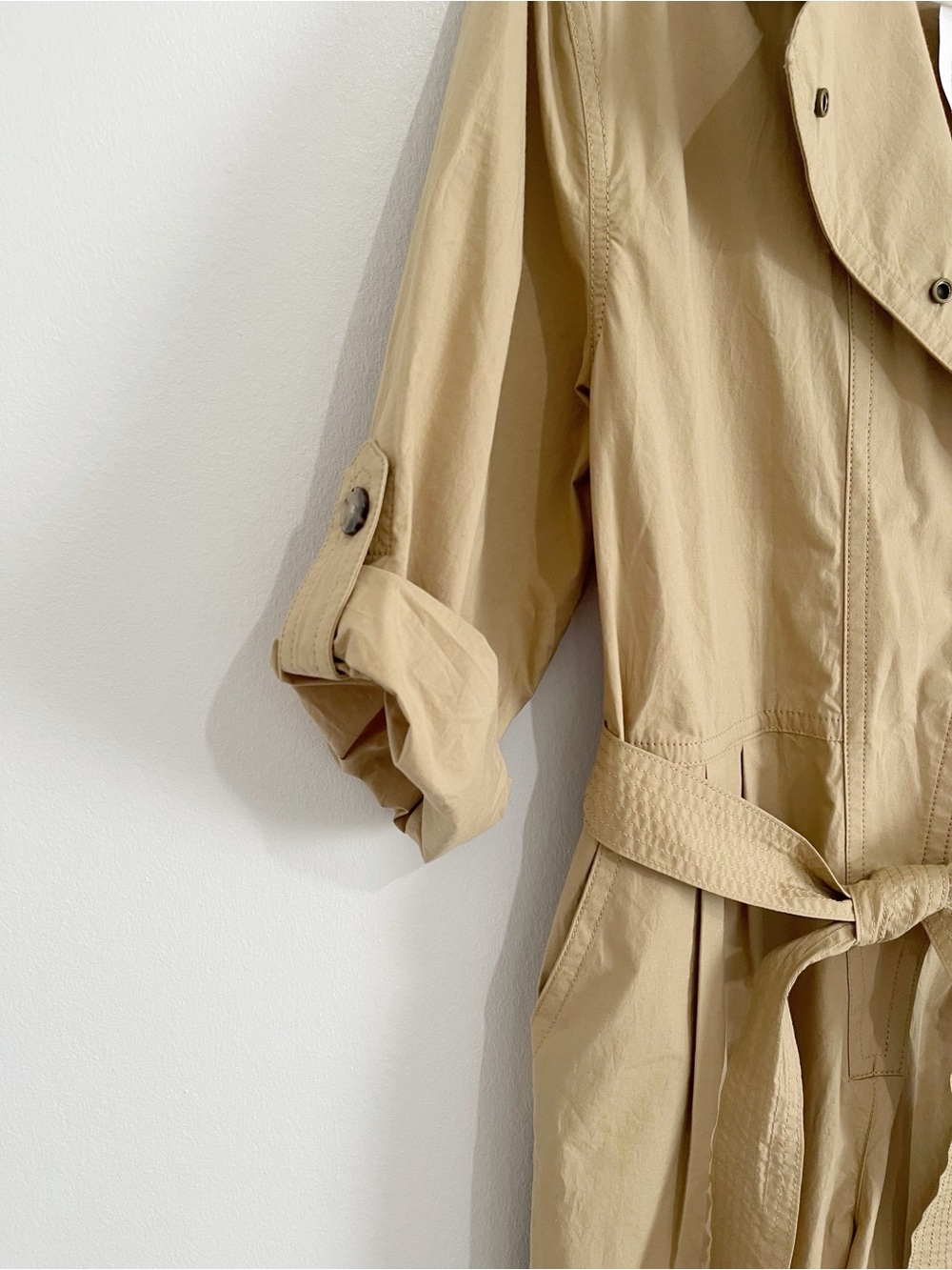 NWT Banana Republic Finley Poplin Jumpsuit in New Khaki Beige Size M - Picture 11 of 16